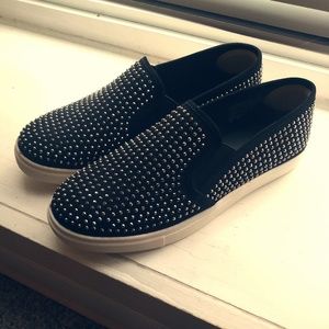 Studded Black Slip-ons